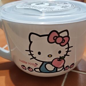 Hello Kitty White and Pink Bowl with Lid